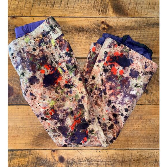 Burton Womens Cool Flavors DryRide Gloria Pant Colorful Ski Snow Pants Large - Picture 2 of 15